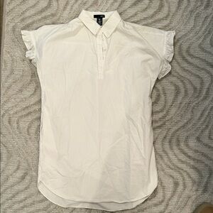 AQUA bloomingdales White Short Sleeve Dress